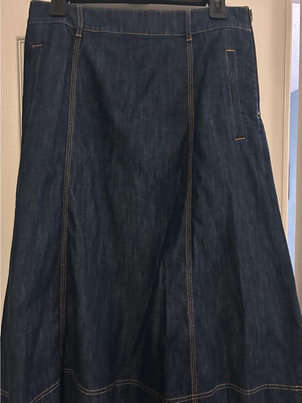 Talbots DENIM FIT & FLARE SKIRT - SAUSALITO WASH, Size 6